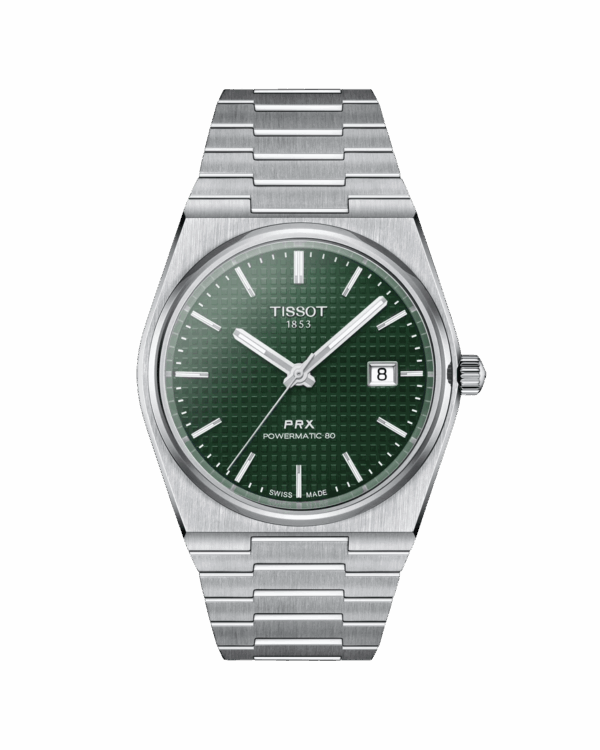 Tissot PRX Powermatic 80 40 mm, bracelet acier, cadran vert