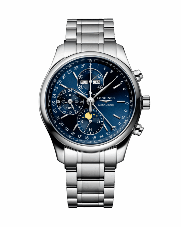 Longines Master Collection Chronograph Moonphase 42mm Bleu acier