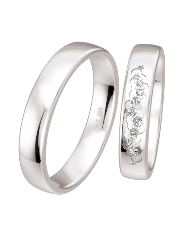 Alliance Breuning Sparkling or blanc 585 diamants 4.5 mm